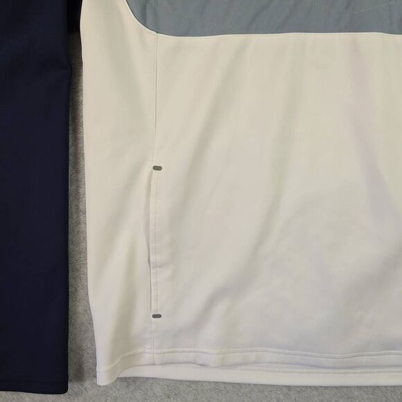 Peter Millar Hyperlight Weld Hybrid Zip Hoodie Stretch Golf Men’s Large Blue Whi - Picture 3 of 12